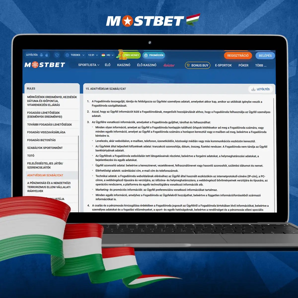 Hogyan működik az adatvédelmi szabályzat a Mostbet?