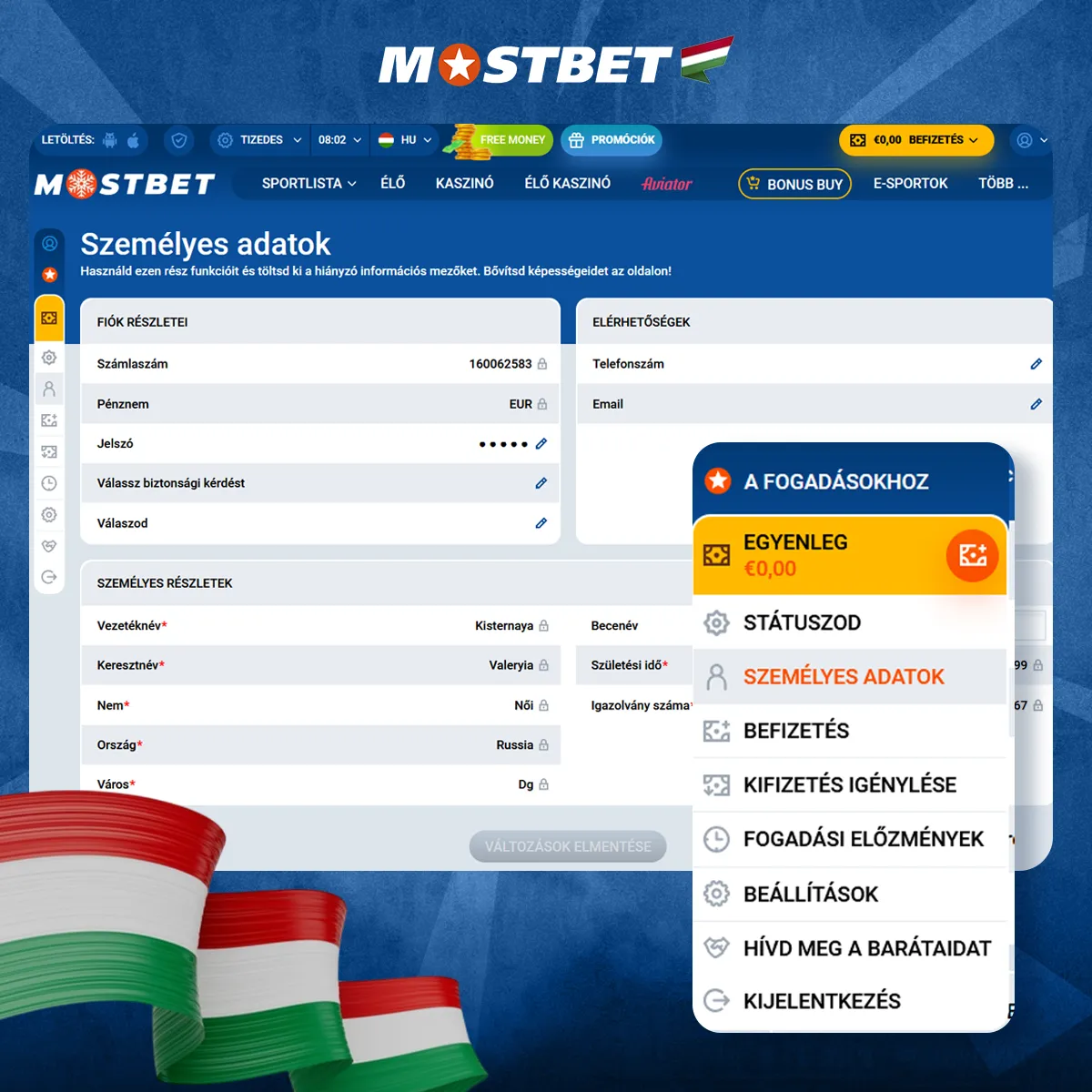 Magyar felhasználók ellenőrzése a Mostbetnél